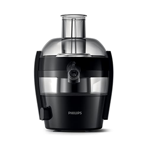Philips HR1832/00 Viva Collection Entsafter 400 W, kompaktes Design, 1,5 L in einem Durchgang, schnelle Reinigung, schwarz