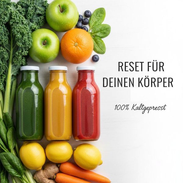 Frische kaltgepresste Säfte für deine Saftkur